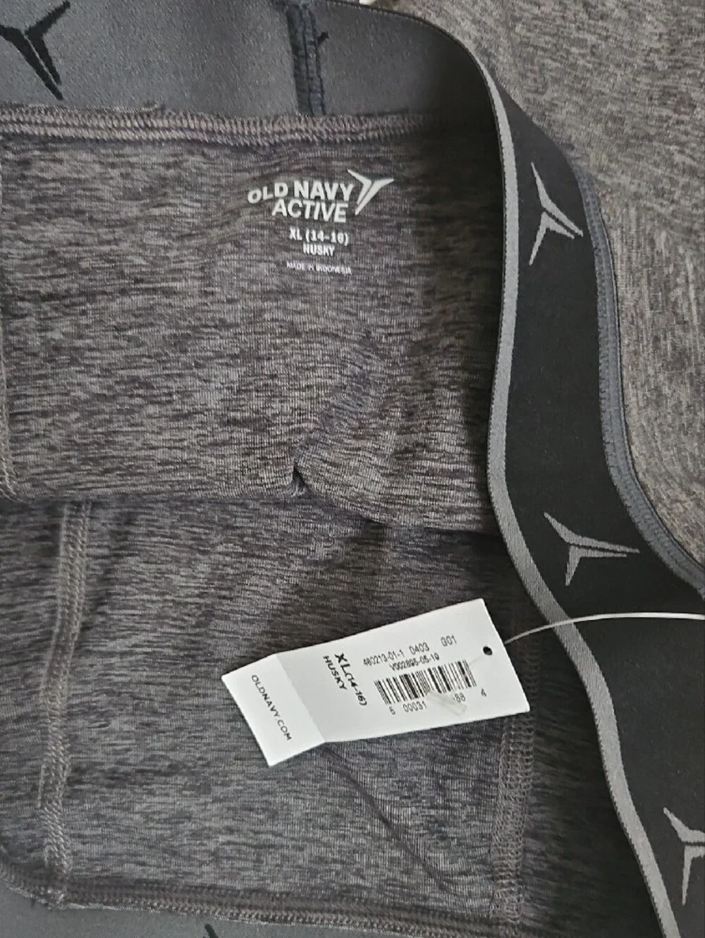Old Navy Black Tee Charcoal Gray Compression Leggings Active Set 14 16 Husky